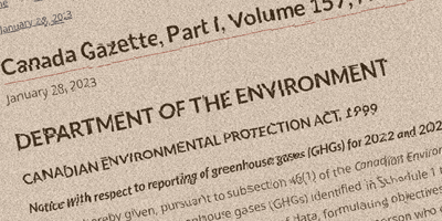 Close up of Department of the Environment article